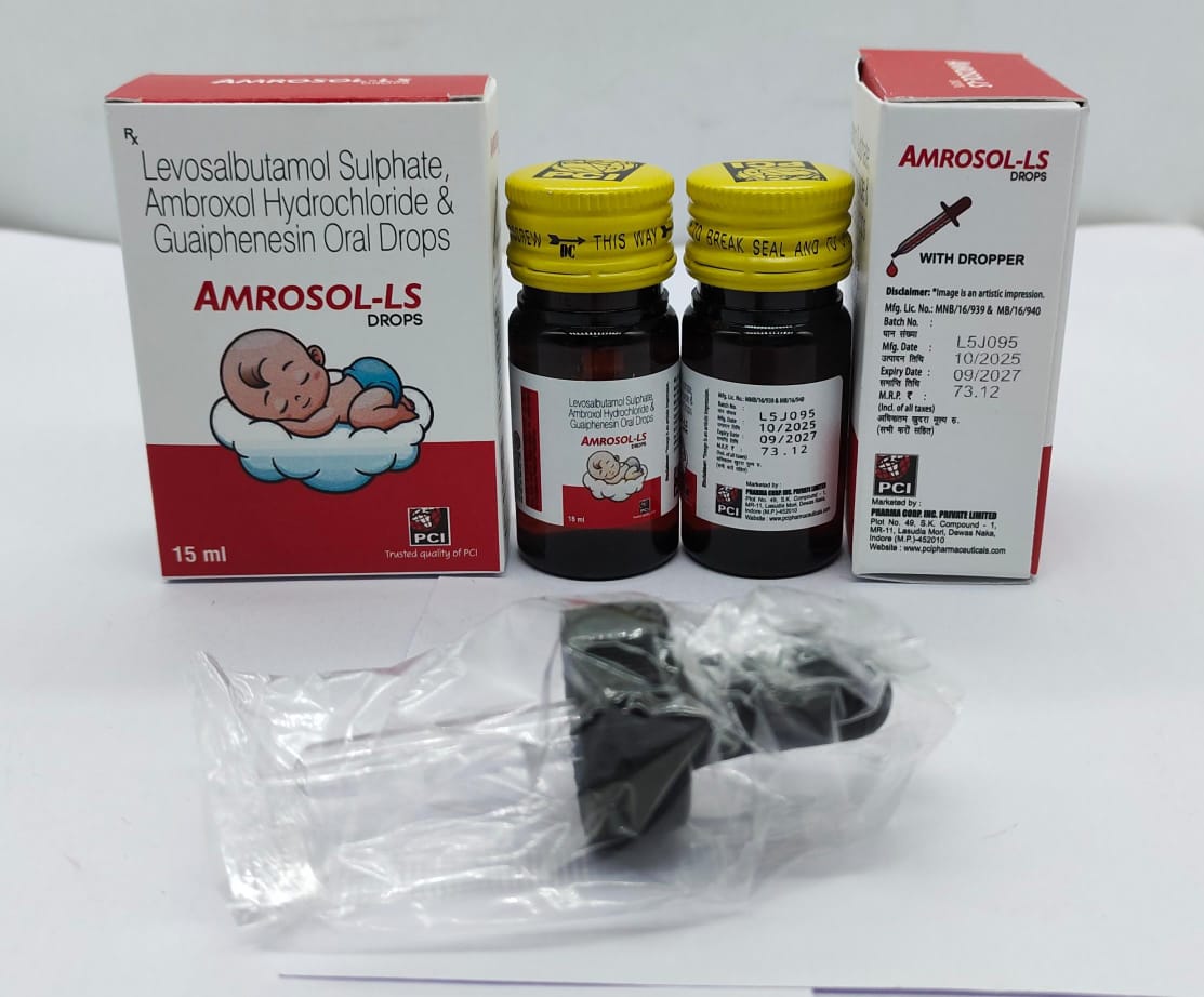 Levosalbutamol Sulphate, Ambroxol HCl & Guaiphenesin